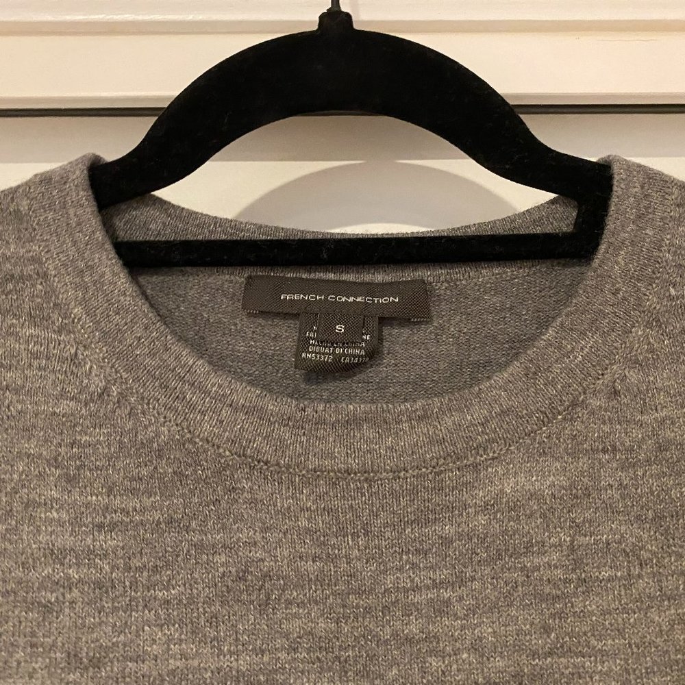 French Connection Gray Long Sleeve Mini Dress